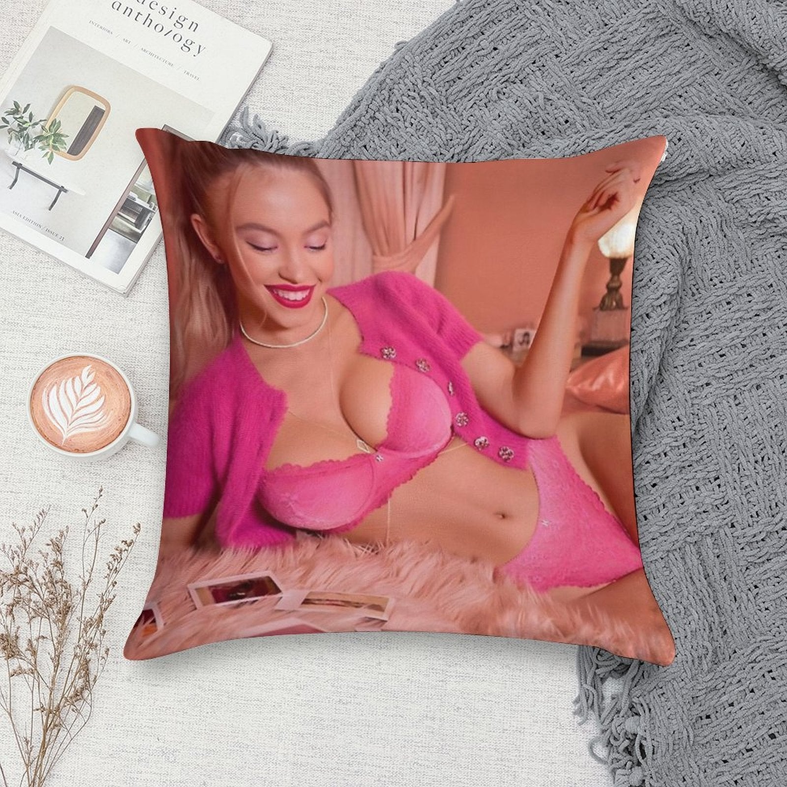 Sydney Sweeney Soft Style Accent Throw Pillow