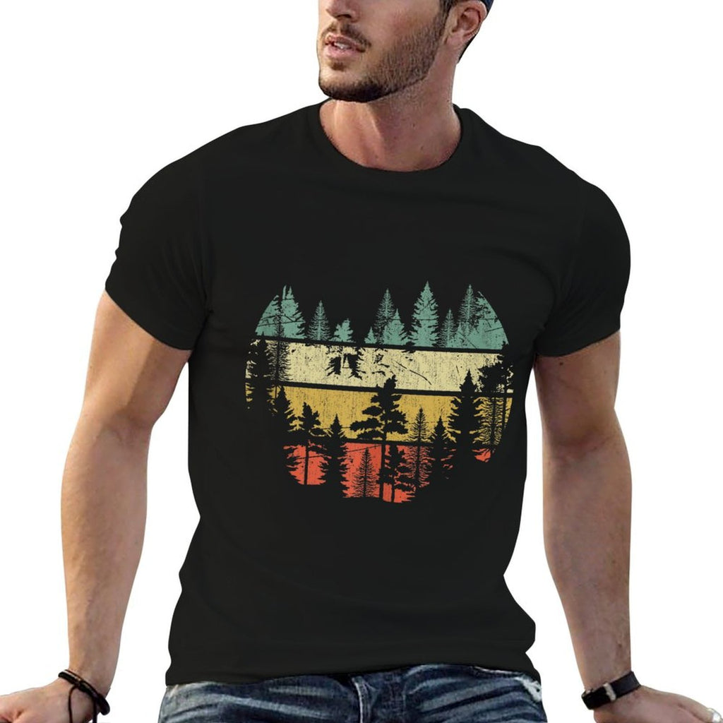 Wildlife Trees Outdoors Nature Retro Forest  Quick-drying T-Shirt