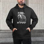 Opossum Funny Feral But Delightful Meme Possum Graphic Adjustable Hood Hoodie