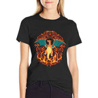 Pokémon - Charizard Fire Type Flames Generation 1  Wrinkle-resistant T-Shirt