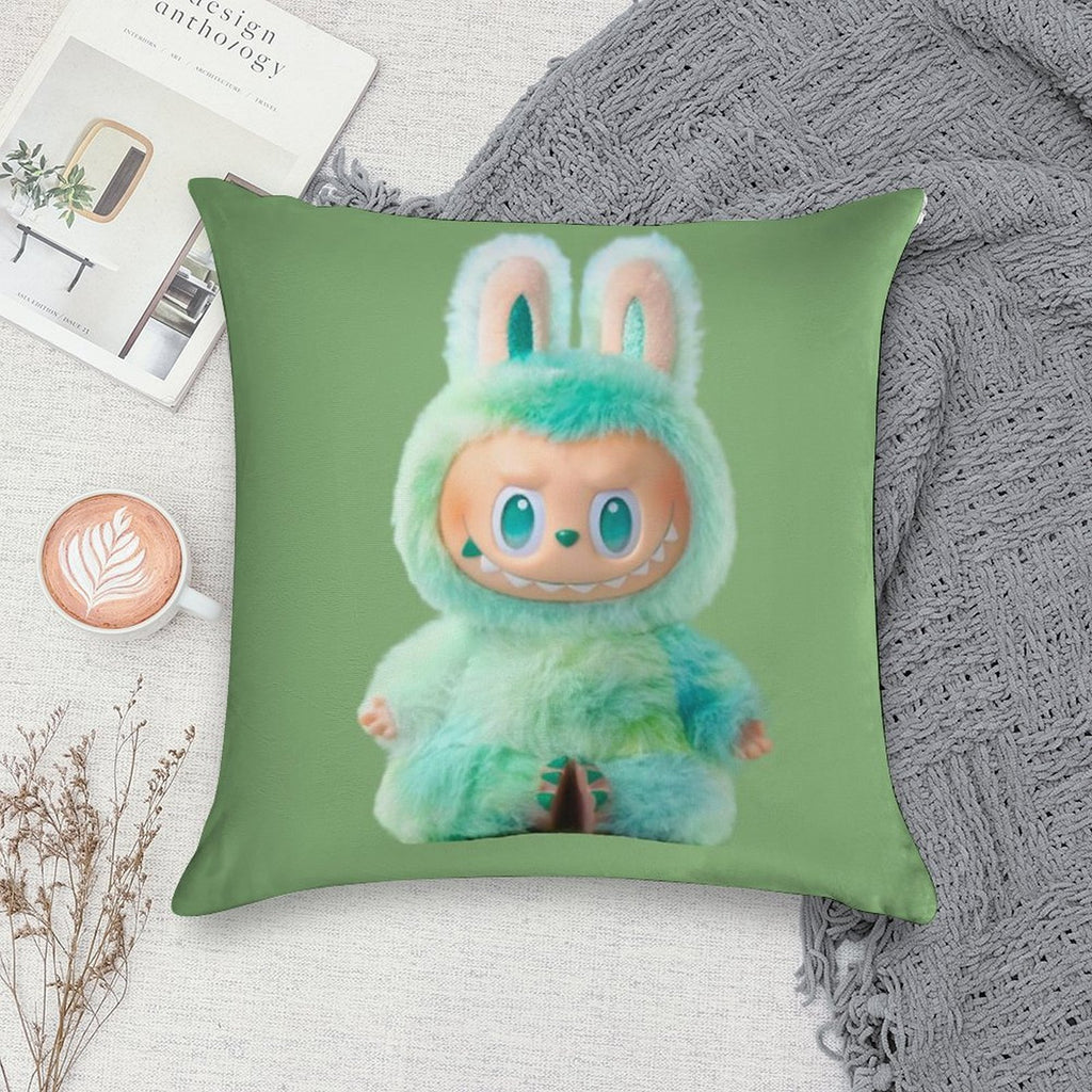 Cute Labubu Soft Decorative Cover Throw Pillow