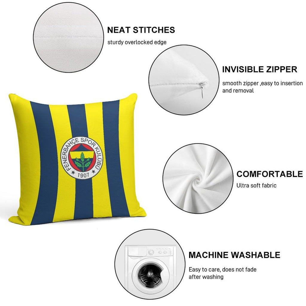 Fenerbahce 1907 Soft Washable Throw Pillow