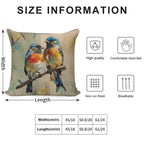 Eastern Bluebird Watercolor Soft Washable Throw Pillow