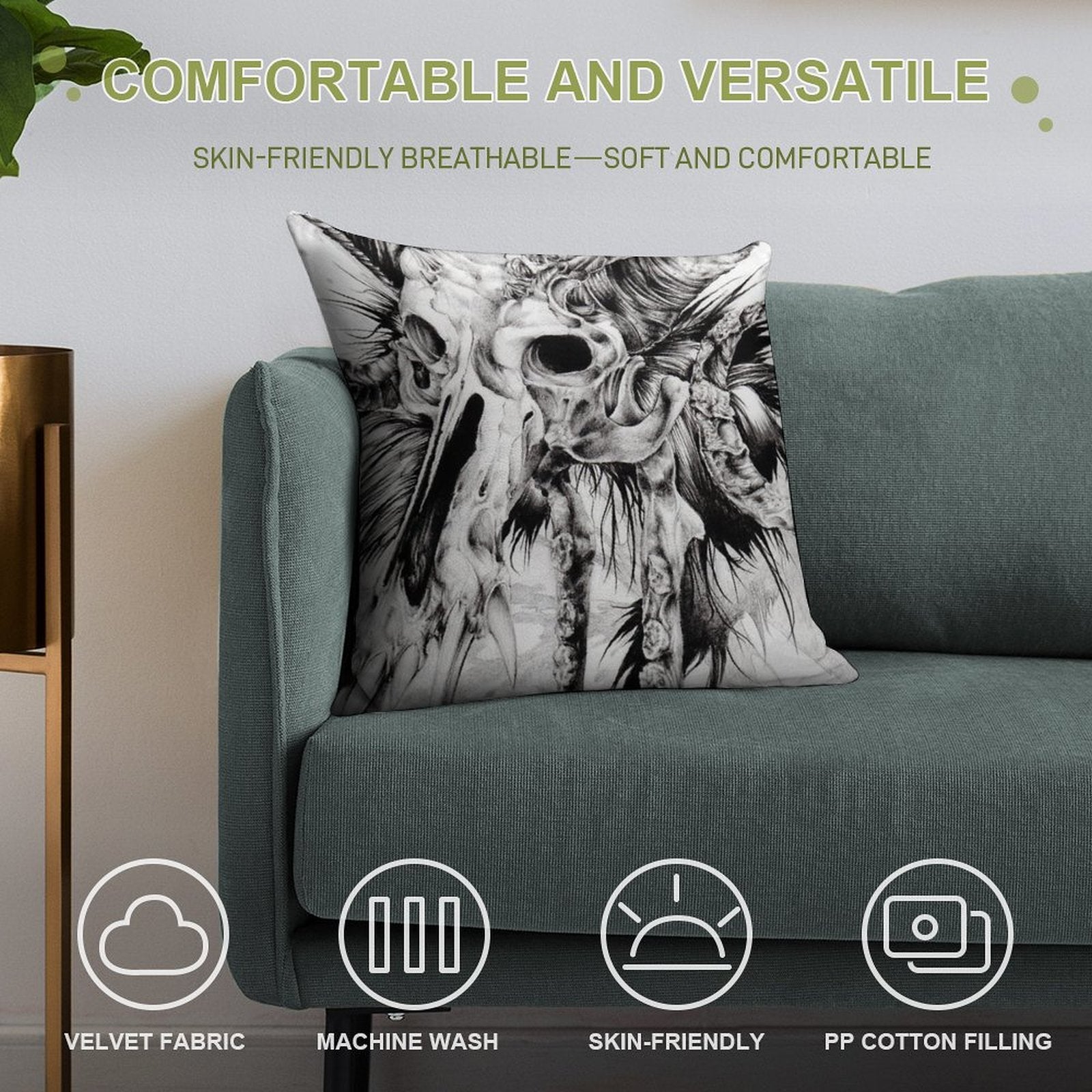 Capricorn Soft Luxury Feel Throw Pillow