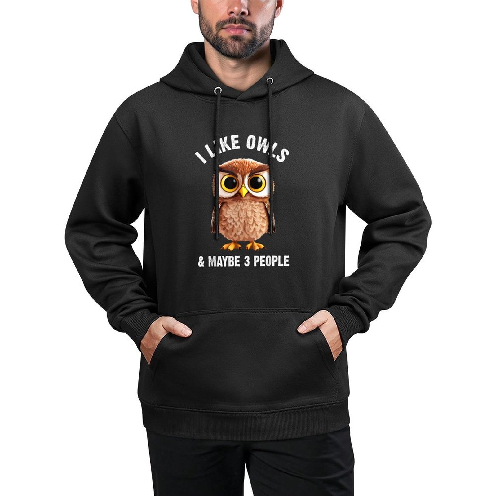 Cool Owl Design For Men Women Kids Bird Zookeeper Owl Lover Layering Staple Hoodie
