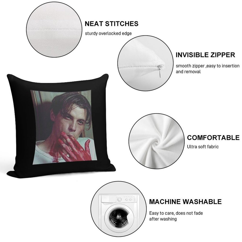 Billy Loomis Scream Finger Suck Soft Bedroom Essential Throw Pillow