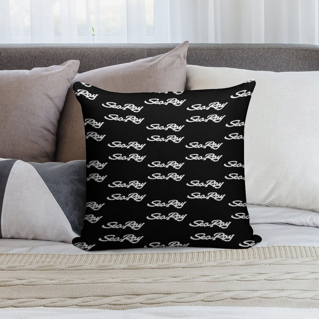 Sea Ray Double Black And White Print Soft Easy Maintenance Throw Pillow