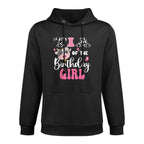 Tia Of The Birthday Girl Farm Cow 1St Birthday Girl Versatile Streetwear Hoodie