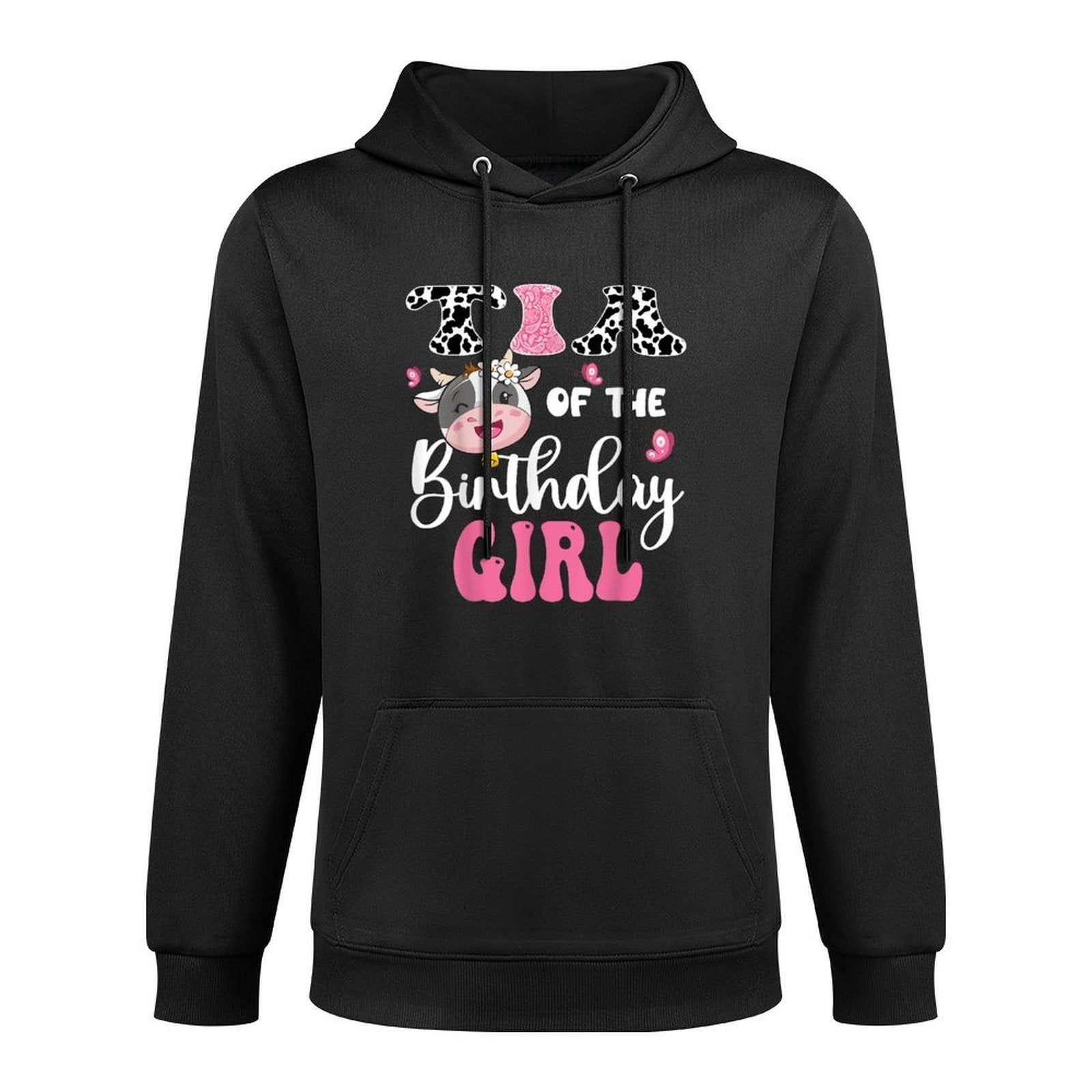 Tia Of The Birthday Girl Farm Cow 1St Birthday Girl Versatile Streetwear Hoodie
