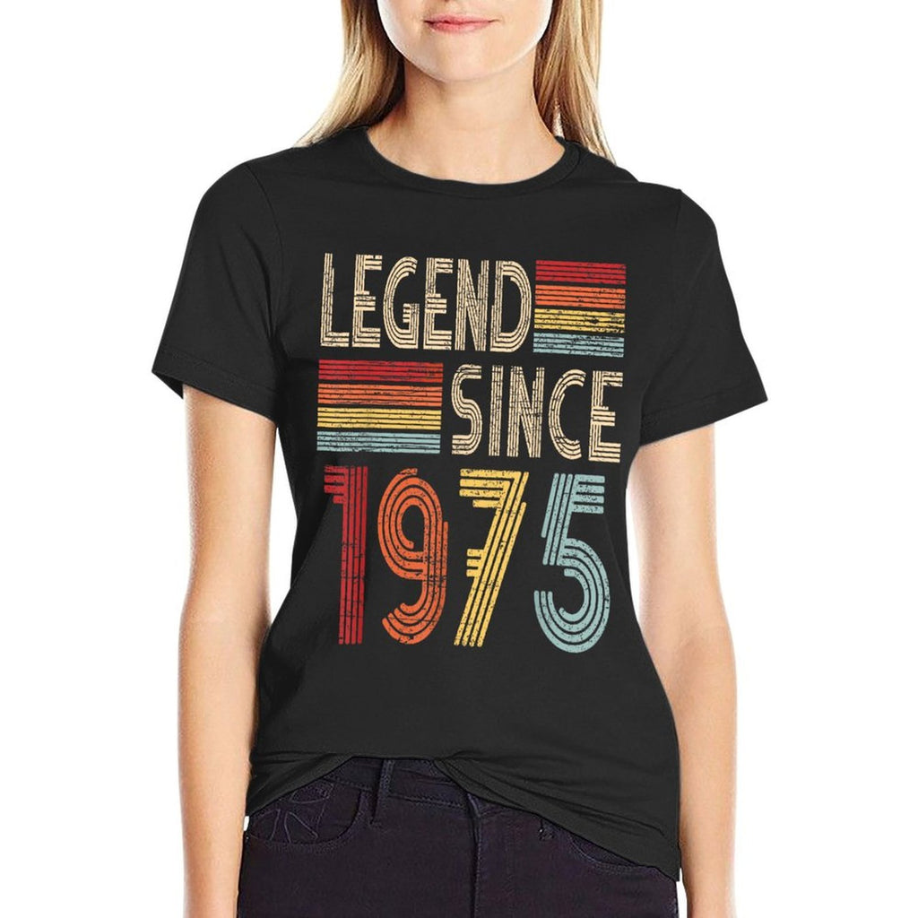Legend Since 1975 Vintage 50th Birthday Retro 50 Year Old  Stretchy T-Shirt