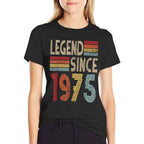 Legend Since 1975 Vintage 50th Birthday Retro 50 Year Old  Stretchy T-Shirt