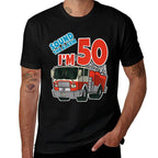 Sound The Alarm I'm 50 Fire Engine Firefighter 50th Birthday  Versatile T-Shirt