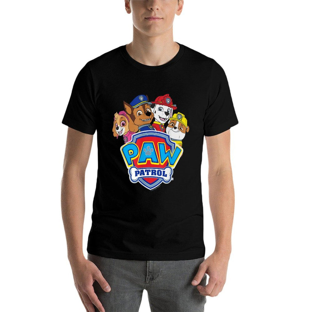 Paw Patrol Group With Logo  Wrinkle-resistant T-Shirt