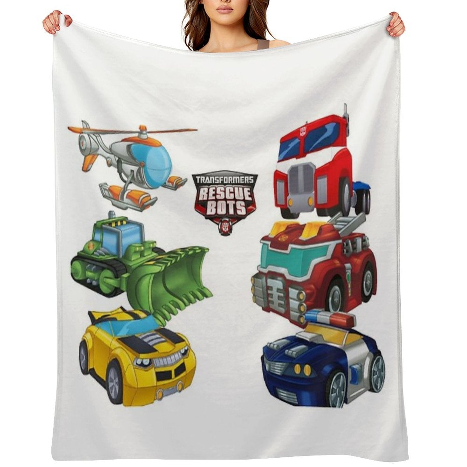 Transformers Rescue Bots Vechicles Anti-pilling Throw Blanket
