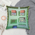 Pokemon Palett Town Soft Fade-Resistant Throw Pillow