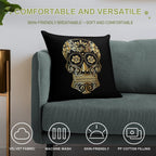 Mexican Skull Soft Luxury Feel Throw Pillow