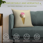 Icecream Venndor Soft Shrink-Resistant Throw Pillow