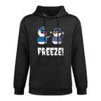 Funny Police Officer Freeze Snowman Policeman Christmas Xmas Adjustable Hood Hoodie
