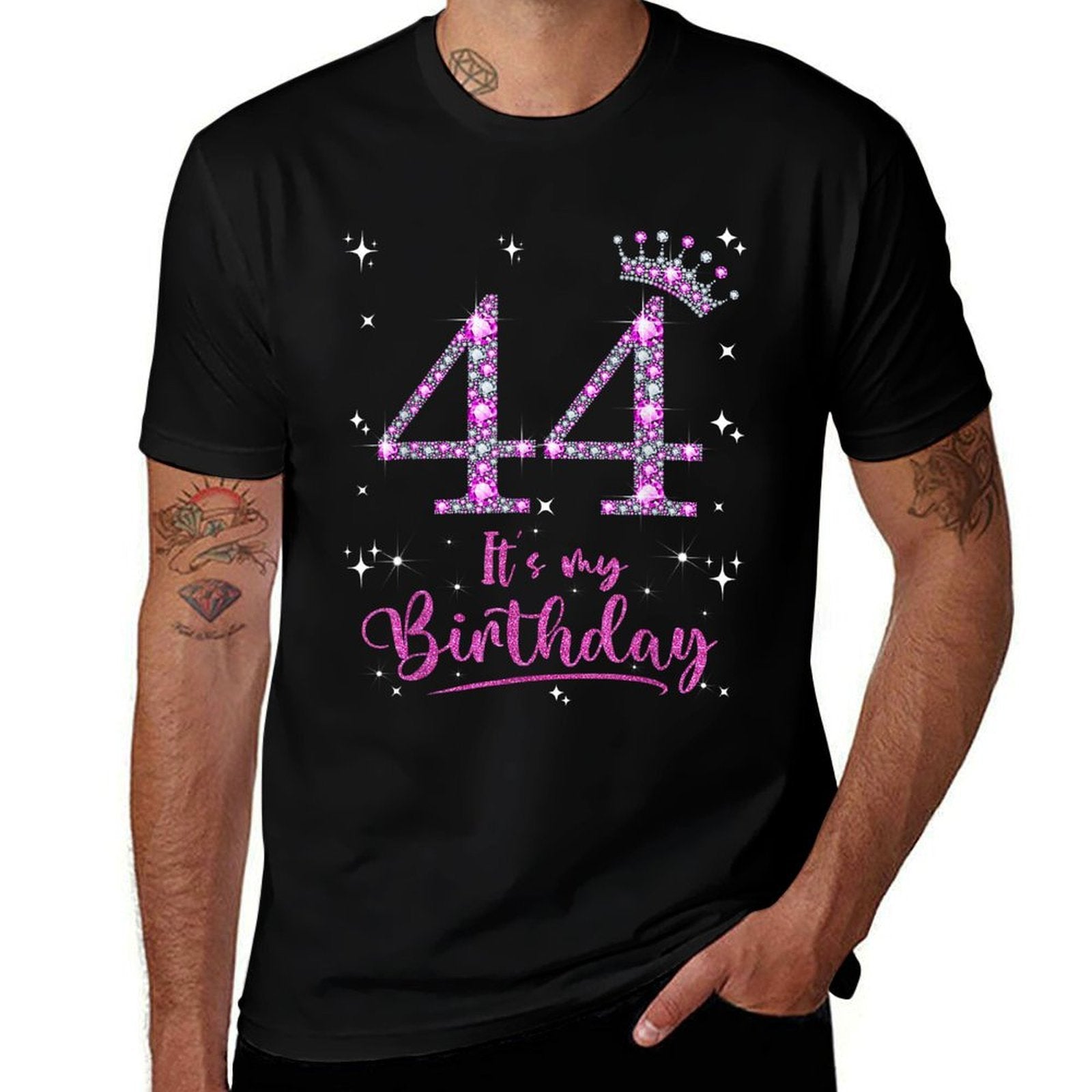 44 It's My Birthday 44 Years Old 44th Birthday Women Gift  Summer-ready Fabric T-Shirt