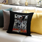 Radio Soft Short Plush Fabric Throw Pillow