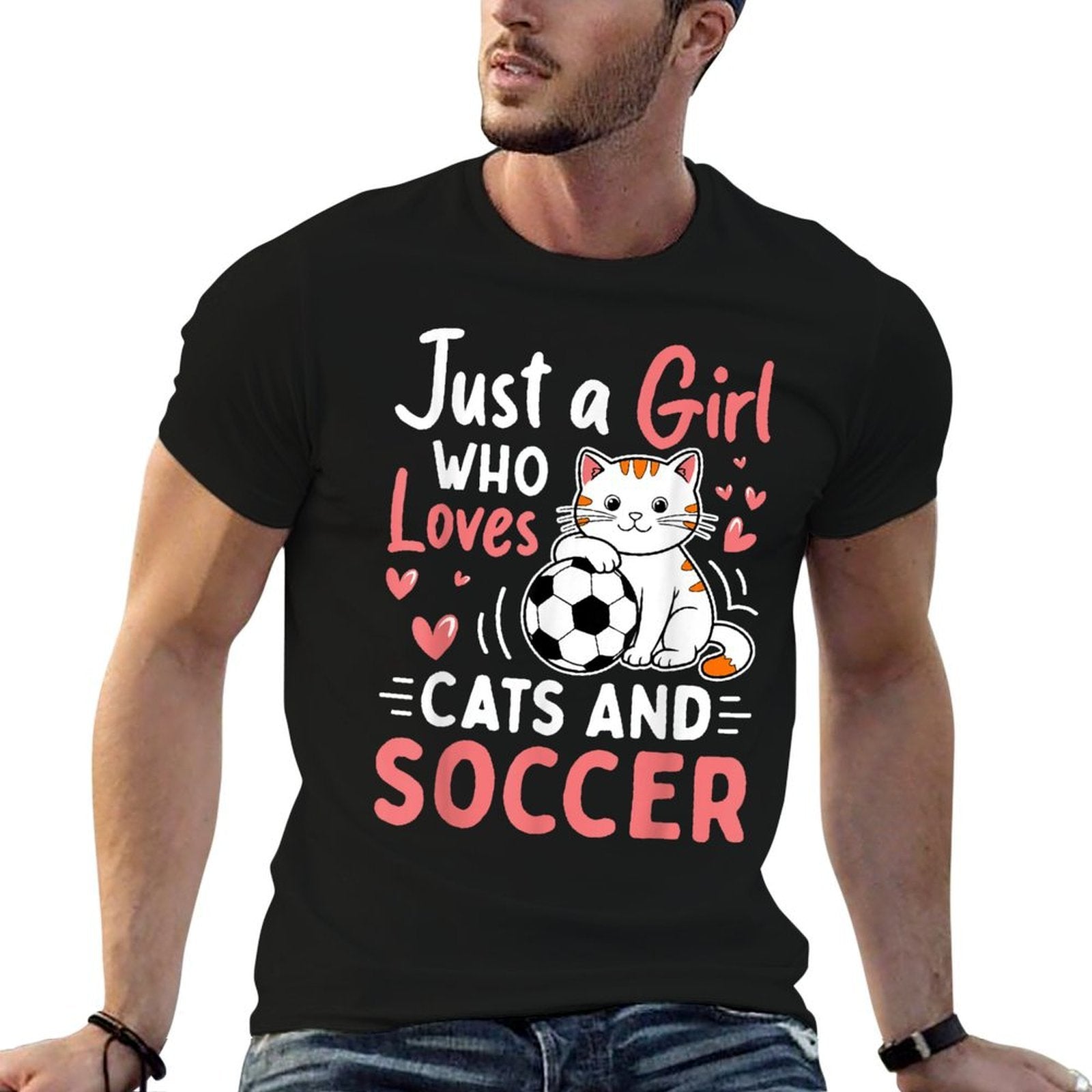 Just A Girl Who Loves Cats And Soccer Cat Lovers Women  Polyester Blend T-Shirt