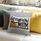 Greyhound Mum (brindle) Soft Gift Ready Throw Pillow