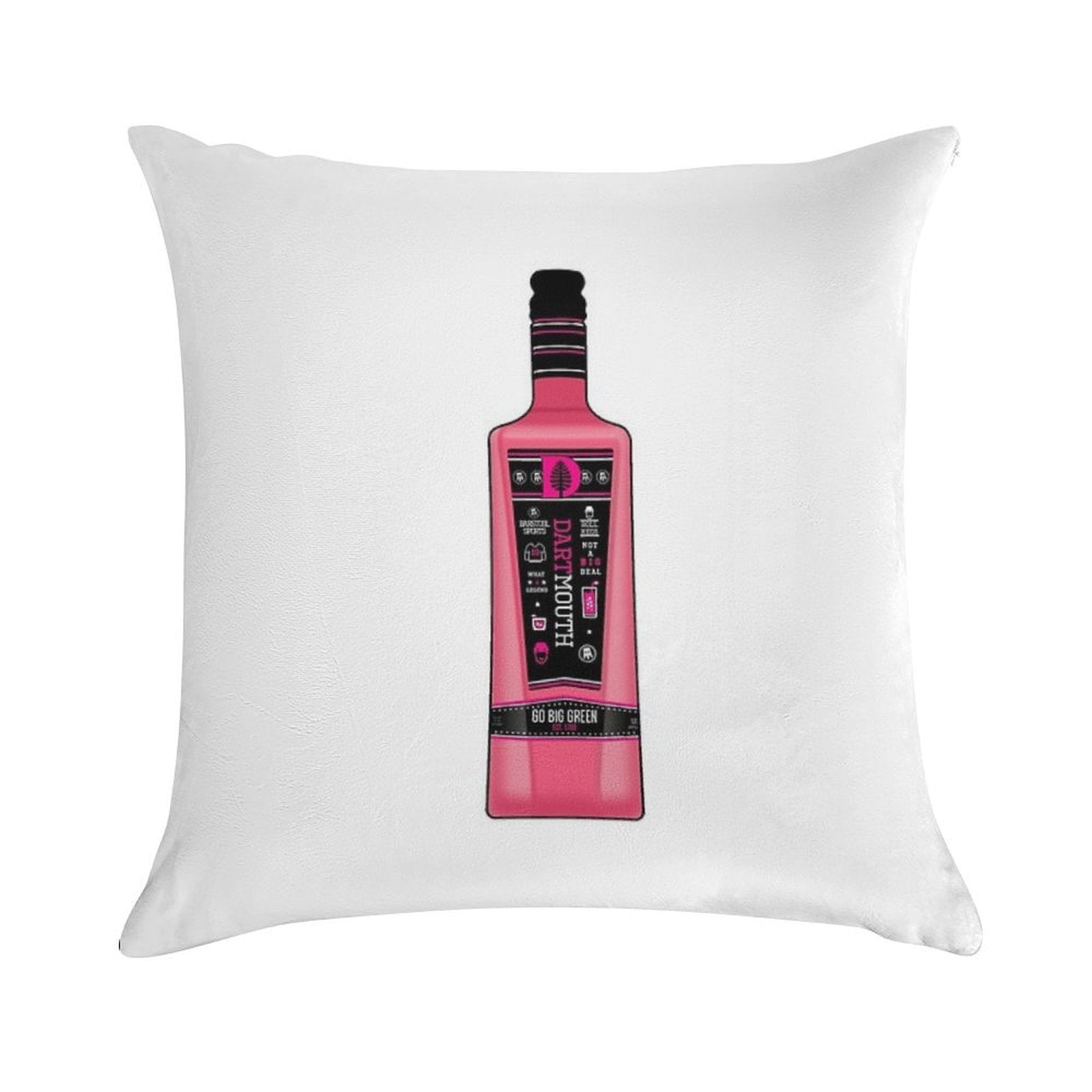 Dartmouth Pink Whitney Soft Reinforced Edging Throw Pillow