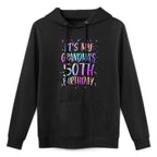 Its My Grandmas 50th Birthday Colorful Happy 50 Years Old Easy Care Hoodie