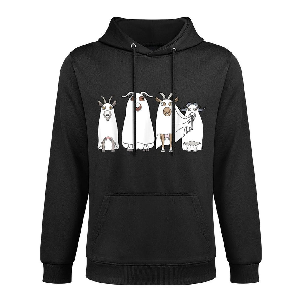 Goat Ghost Halloween Farmer Goat Lover Scary Spooky Season Versatile Streetwear Hoodie