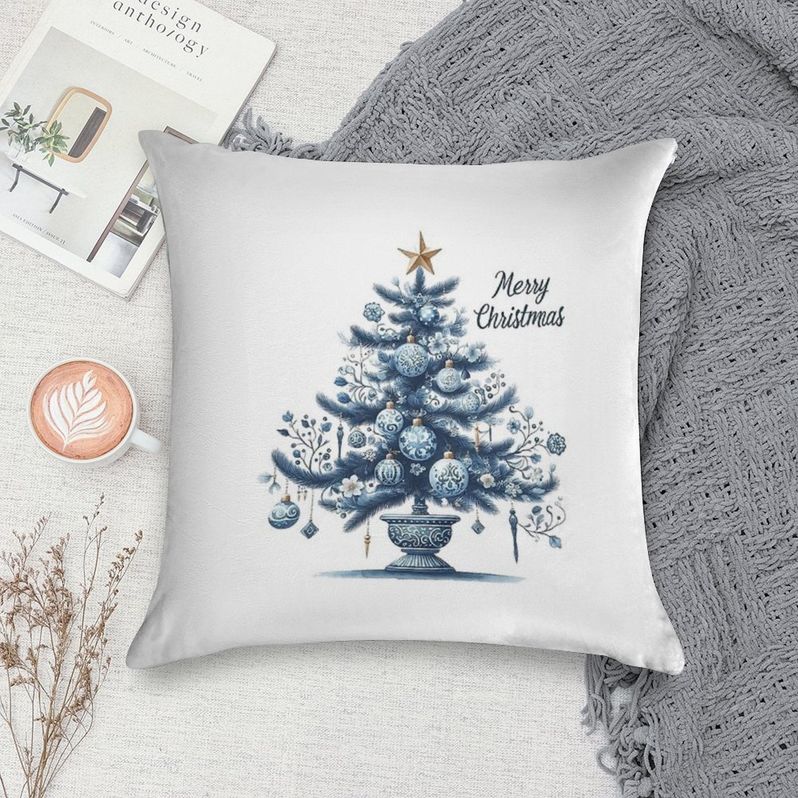 Chinoiserie Christmas A Chinoiserie Christmas Soft Anti-Pilling Throw Pillow