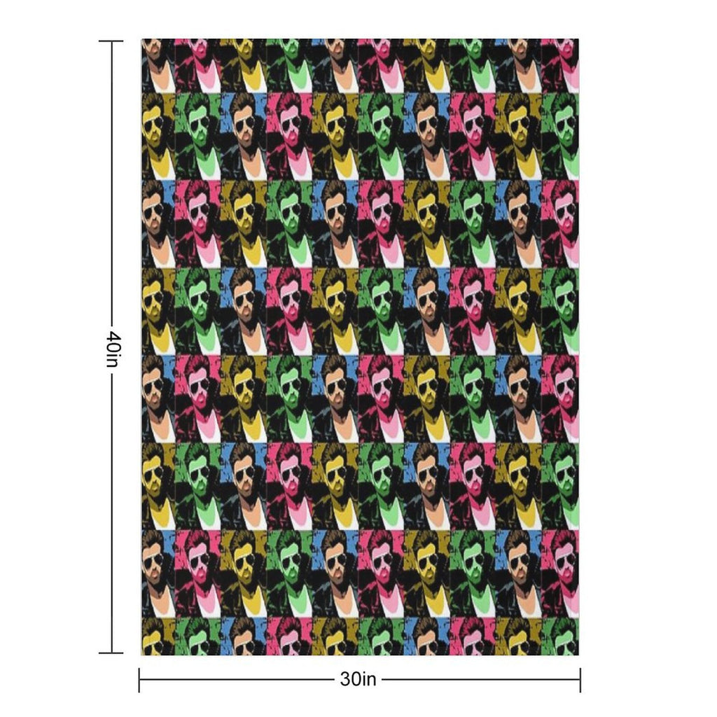 George Michael Pop Art Machine-washable Throw Blanket