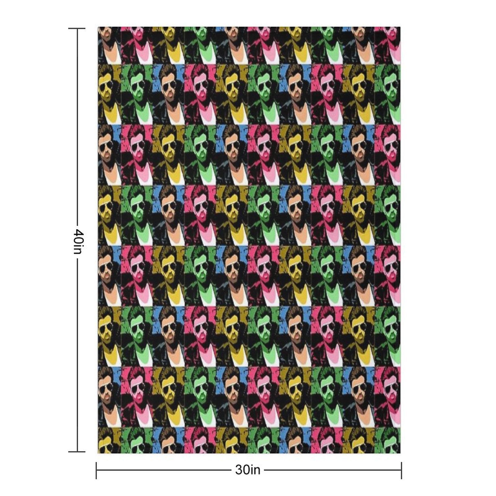 George Michael Pop Art Machine-washable Throw Blanket