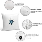 Moravian Star Sticker Soft Washable Throw Pillow