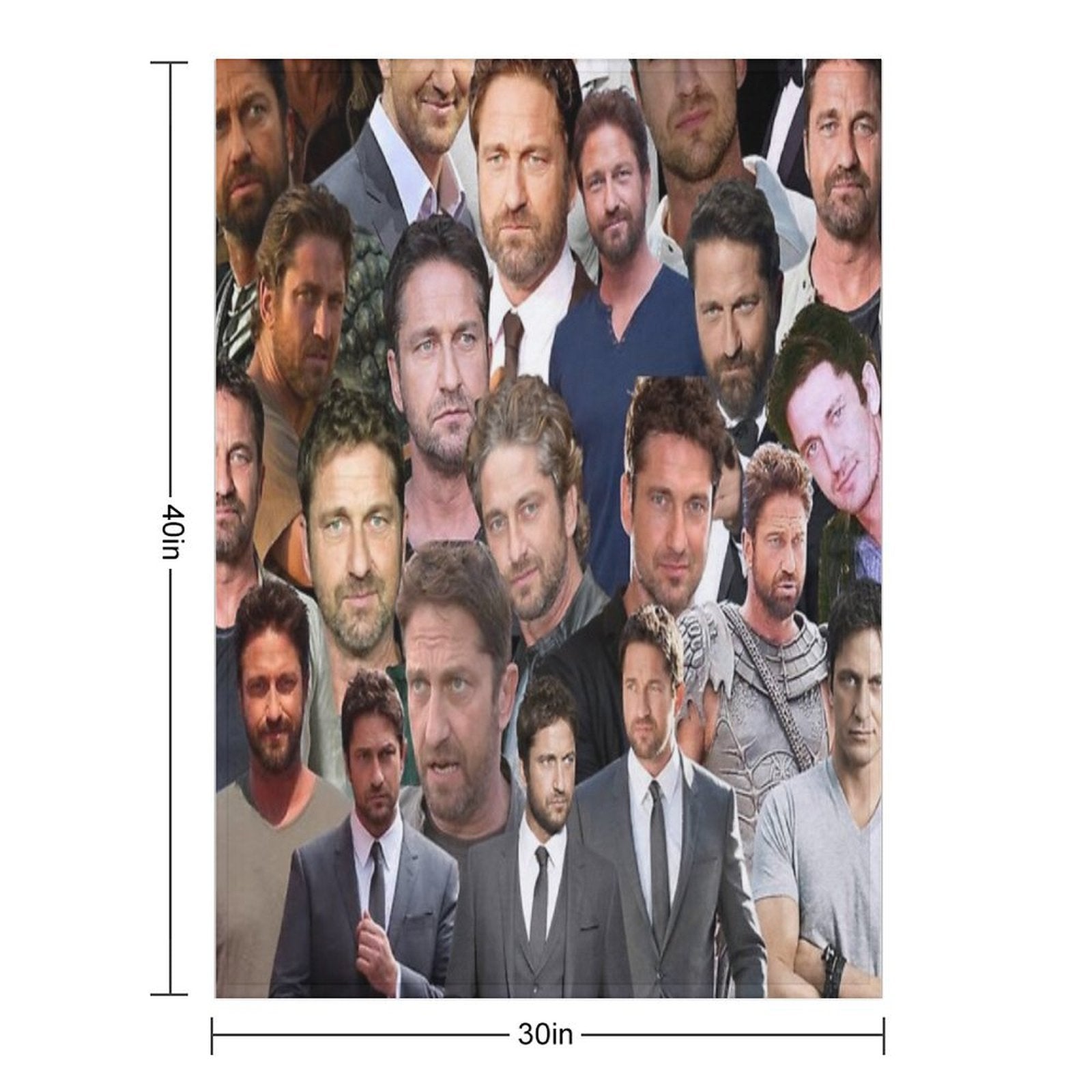 Gerard Butler Photo Collage Gift-ready Throw Blanket