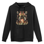 Vintage Inspired Flower Botanical Chart Plant Lover Adjustable Hood Hoodie