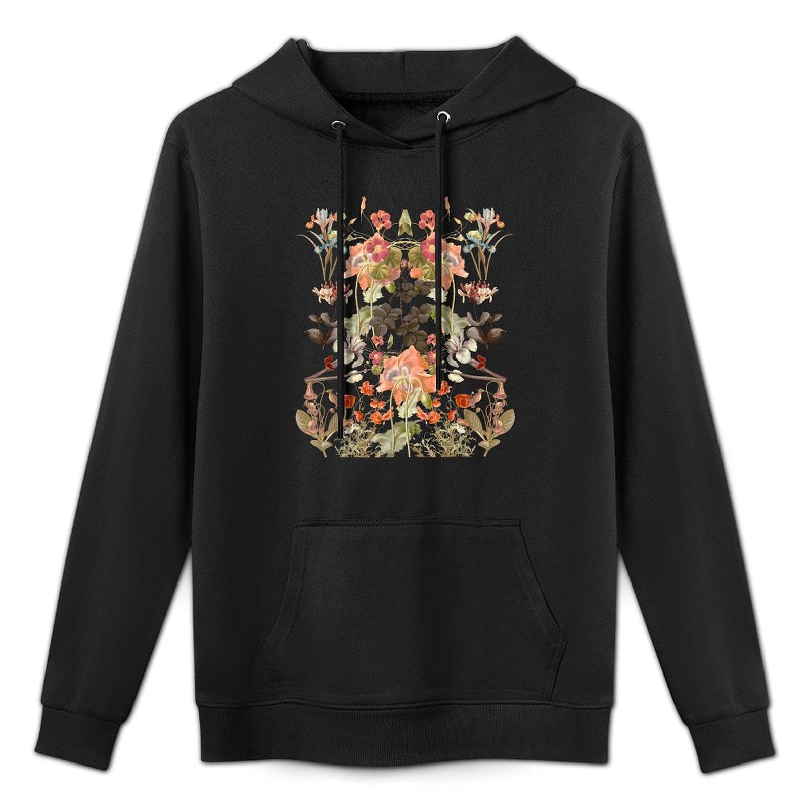 Vintage Inspired Flower Botanical Chart Plant Lover Adjustable Hood Hoodie
