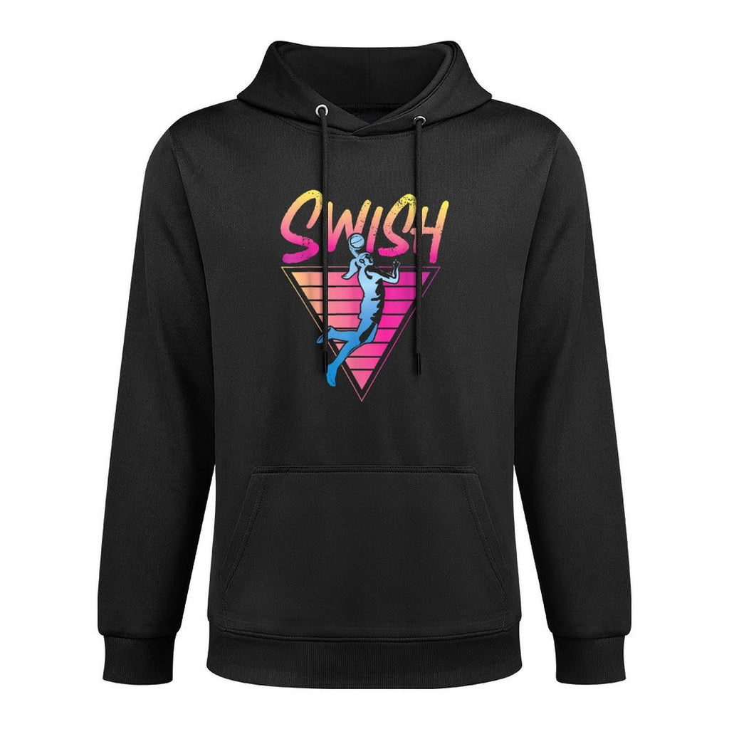 Basketball Bball Retro 90s 80s Swish Moisture-Wicking Hoodie