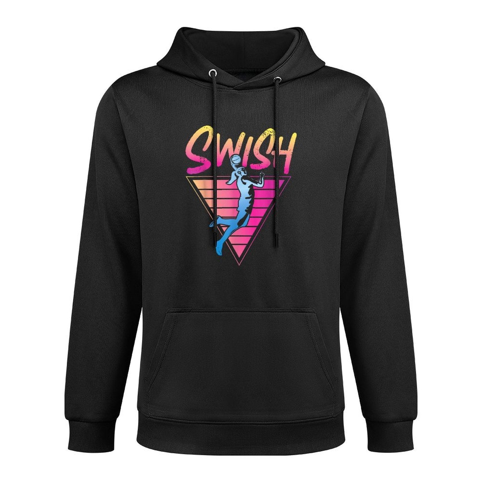 Basketball Bball Retro 90s 80s Swish Moisture-Wicking Hoodie