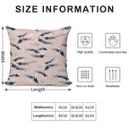 Orca in Motion  Blush Ocean Pattern Soft Hidden Zipper Throw Pillow