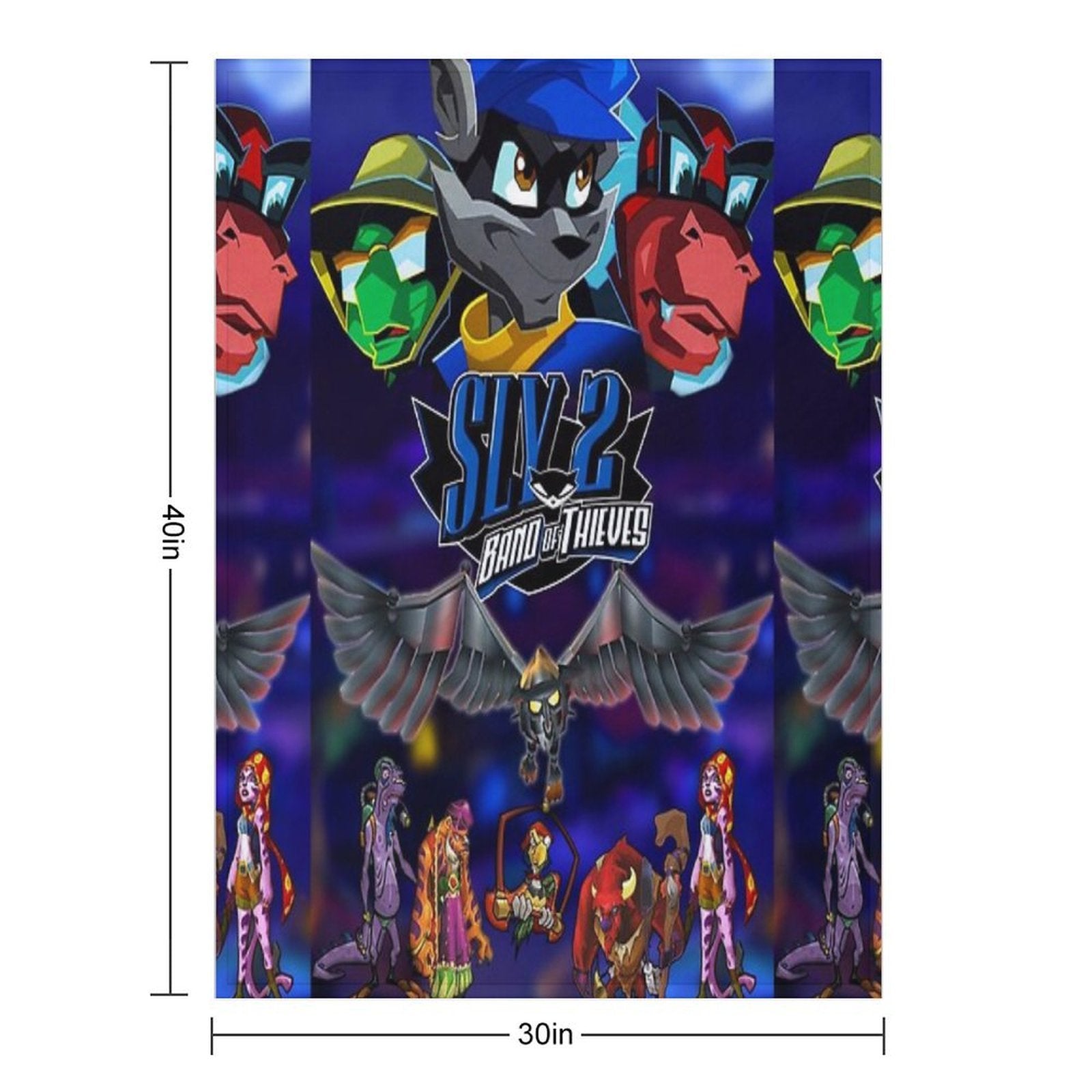 Sly 2 Band of Thieves Klaww Gang Eco-conscious Throw Blanket