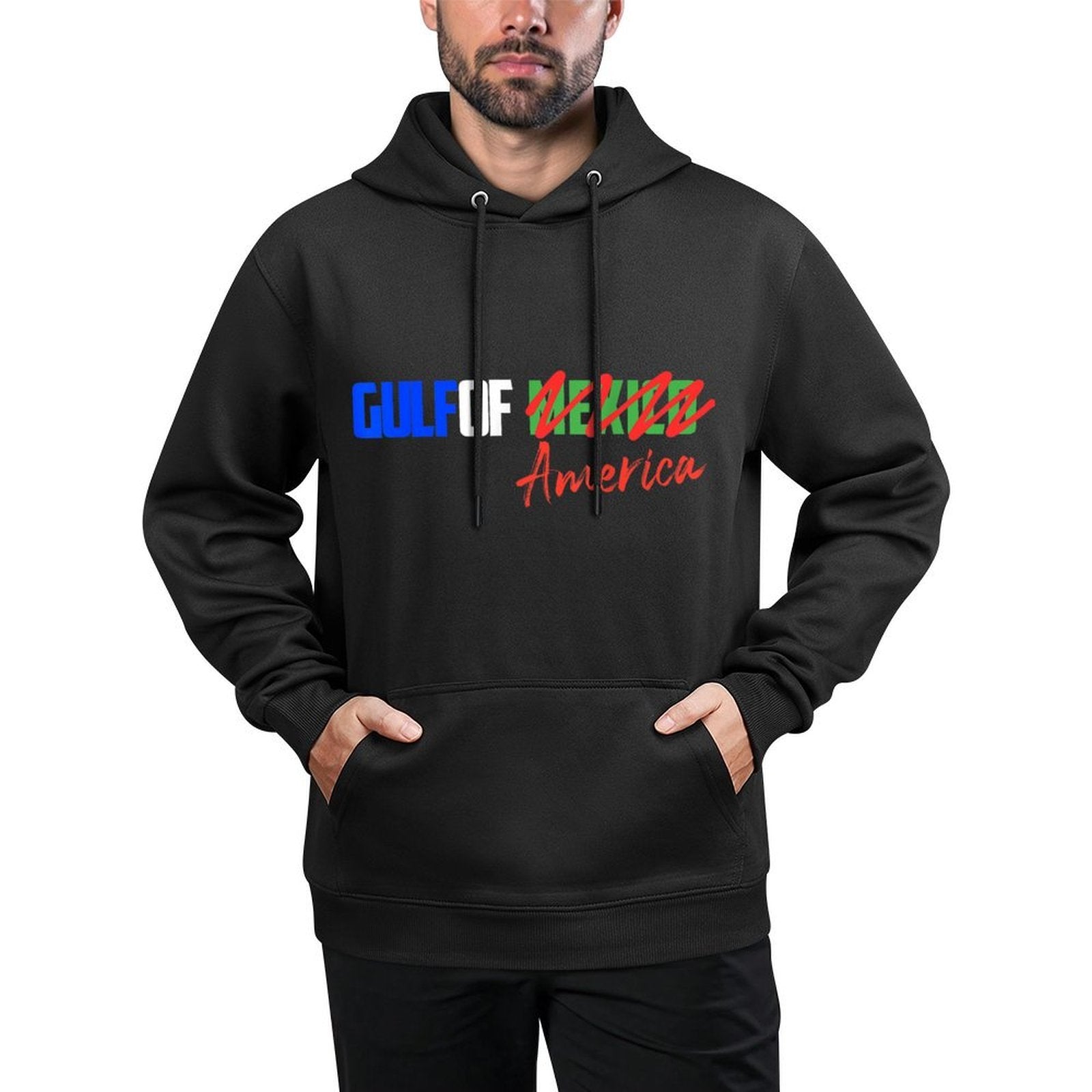 Gulf Of USA America  United States Of America Patriotic Moisture-Wicking Hoodie