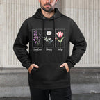 Subtle Floral Foxglove Daisy Tulip Flowers Women Adjustable Hood Hoodie