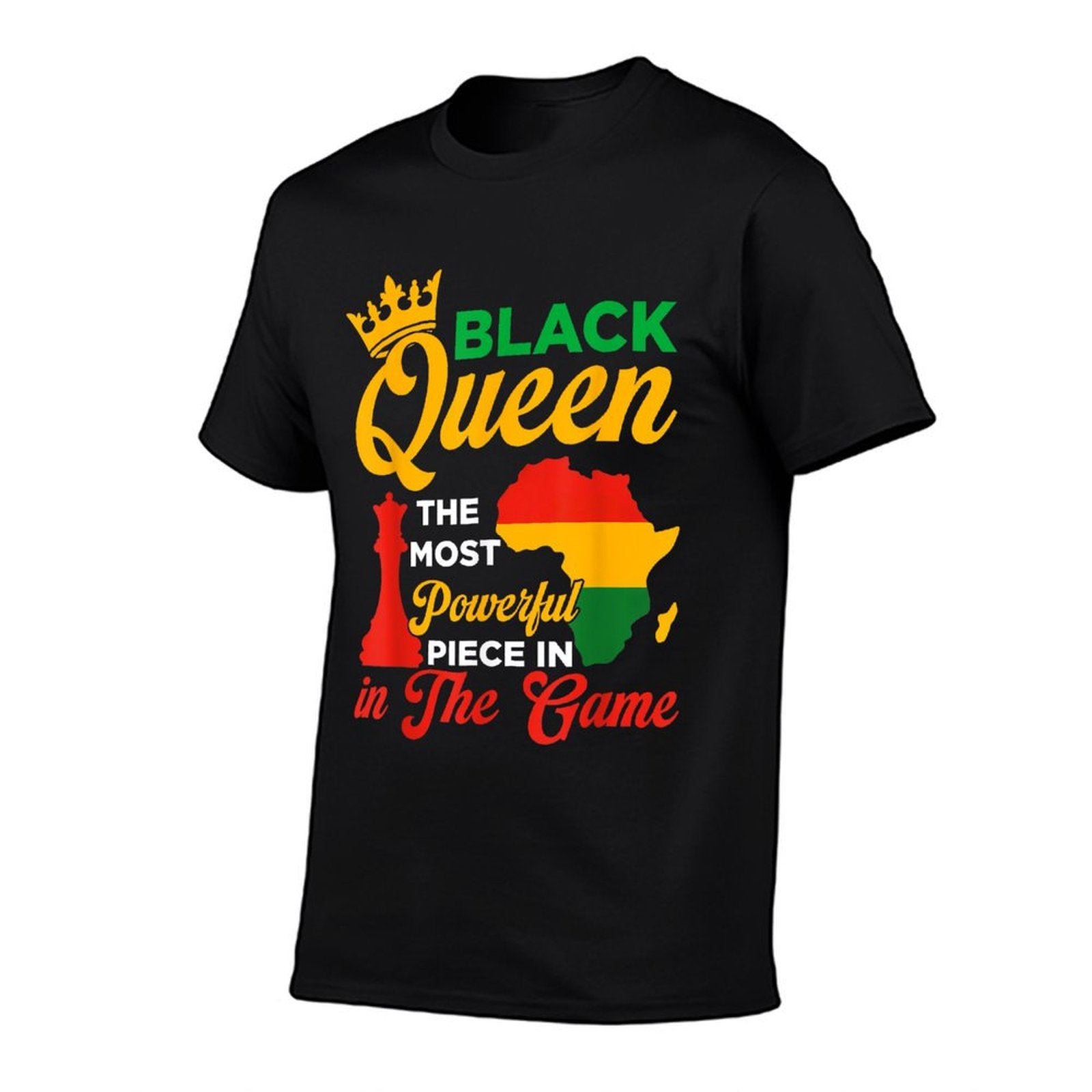 Black Queen Chess Powerful Piece In The Game Juneteenth  Affordable Price T-Shirt