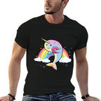 Narwhal Unicorn of The Sea Lover Funny Donut Rainbow Kawaii  Wrinkle-resistant T-Shirt
