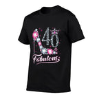 40 And & Fabulous 1980 40Th Birthday Gift For Womens  Fade-proof Color T-Shirt