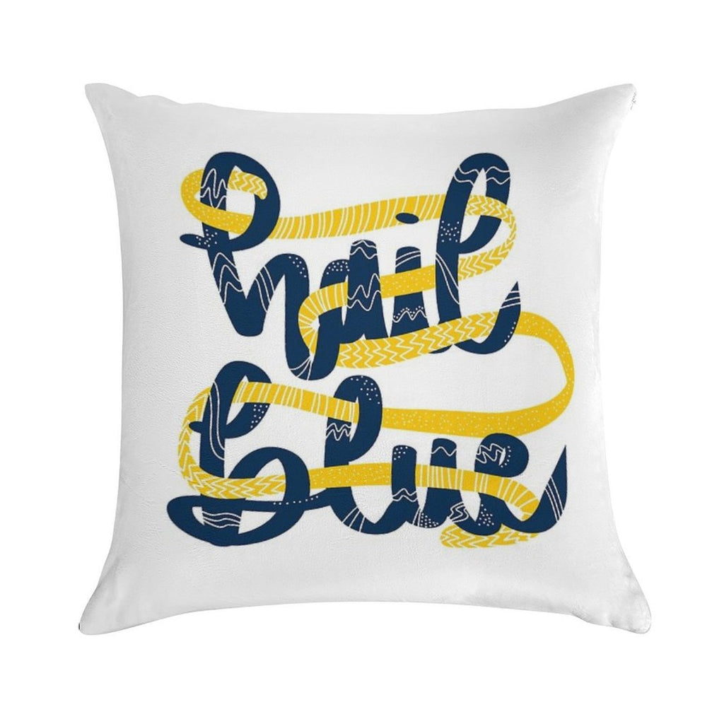 Hail Blue Soft Hidden Zipper Throw Pillow