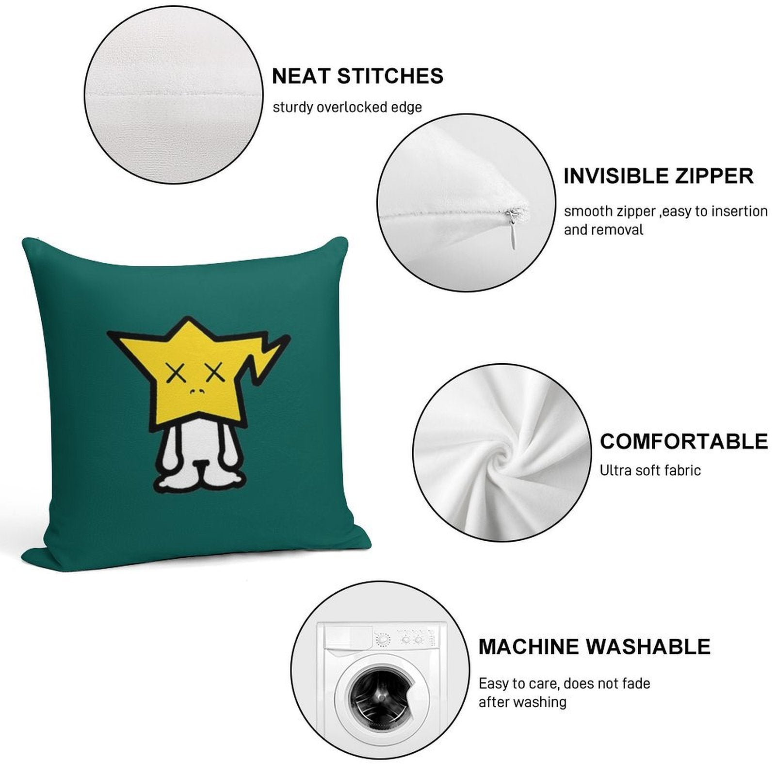 Star Sleepy Kids Soft Anti-Pilling Throw Pillow
