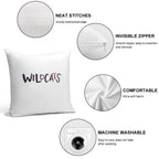 Wildcats Soft Hidden Zipper Throw Pillow