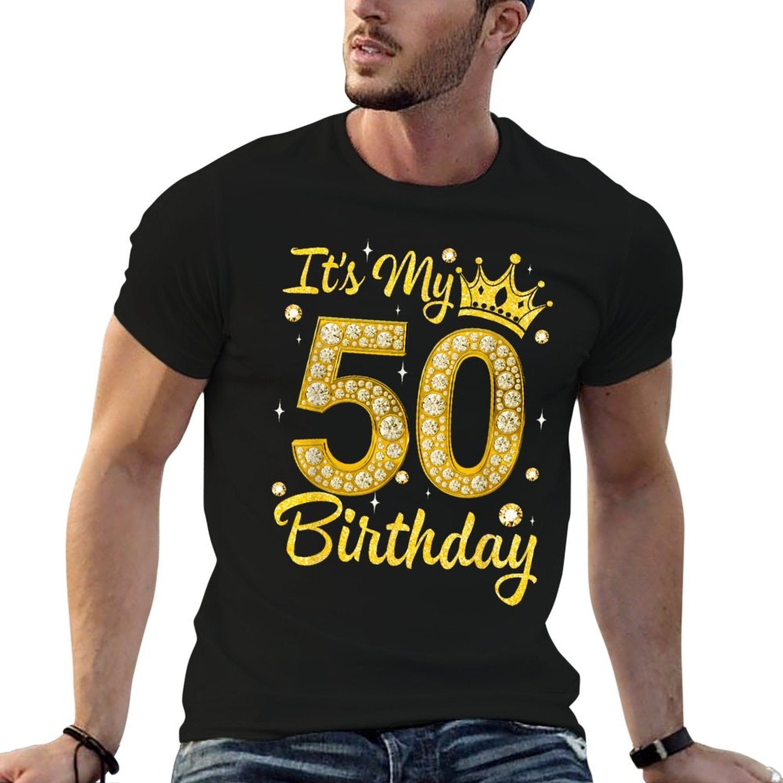 It&#39;s My 50th Birthday Queen Women 50 Years Old Diamond Crown Comfortable T-Shirt
