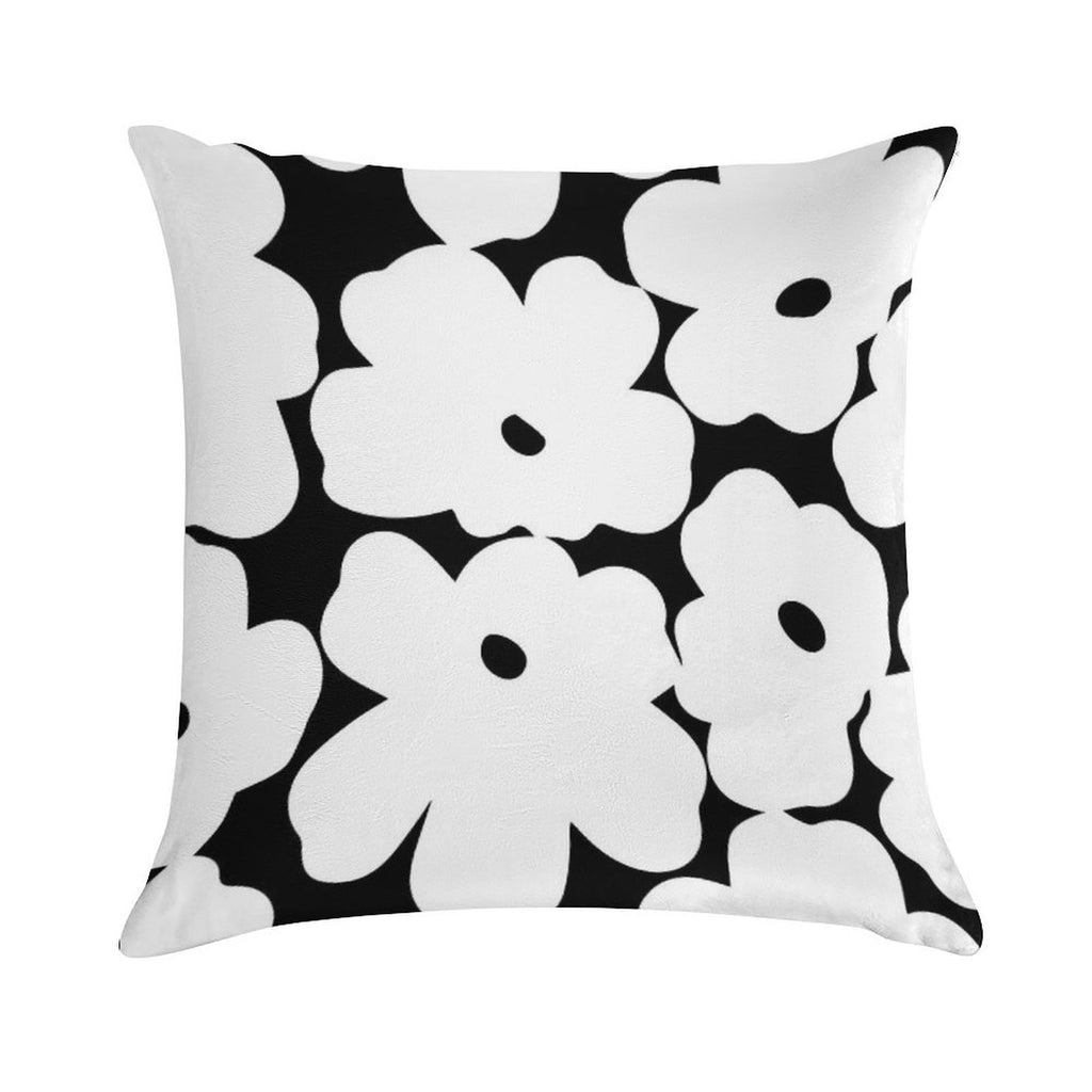 Warhol Flowers Soft Ultra-Soft Texture Throw Pillow